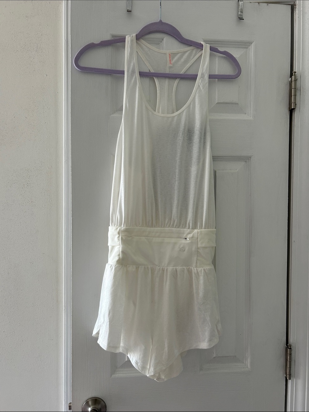 Free People Cream White Romper with Racerback